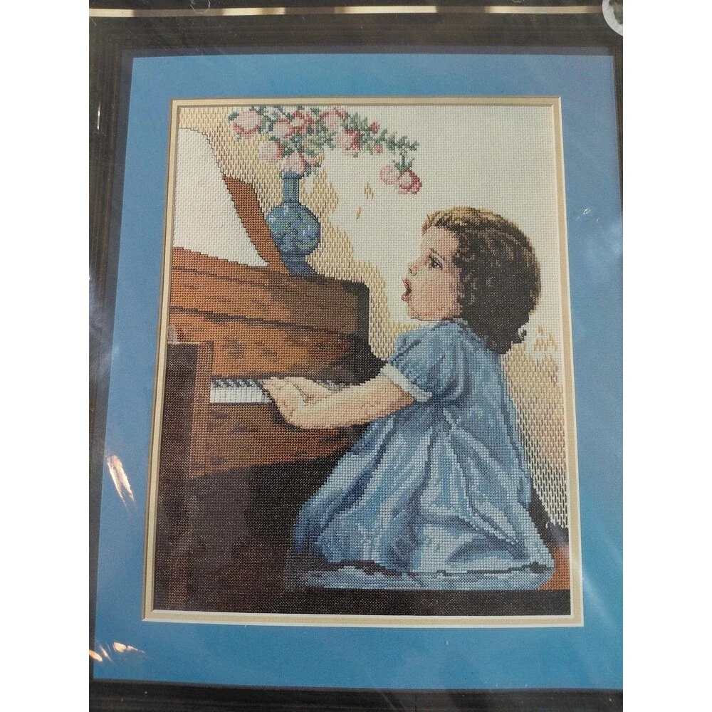 Bucilla Harmony Counted Cross Stitch Kit 40904 Child Playing Piano 11